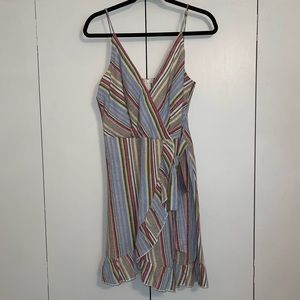 Striped Dress with Tie in Front